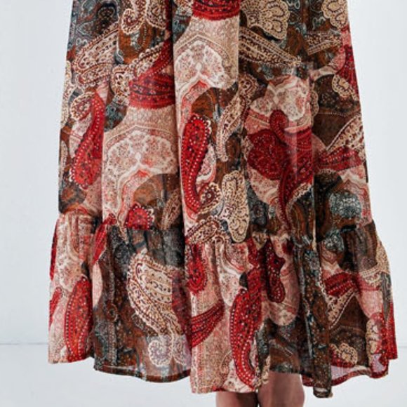 Bohemian Halter Neck Empire Racerback Maxi Dress - Picture 6 of 9